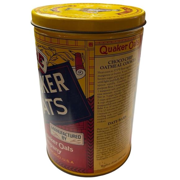 Vintage 1984 Quaker Oats Company Limited Edition Collectible Tin w/ Lid - Picture 4 of 8